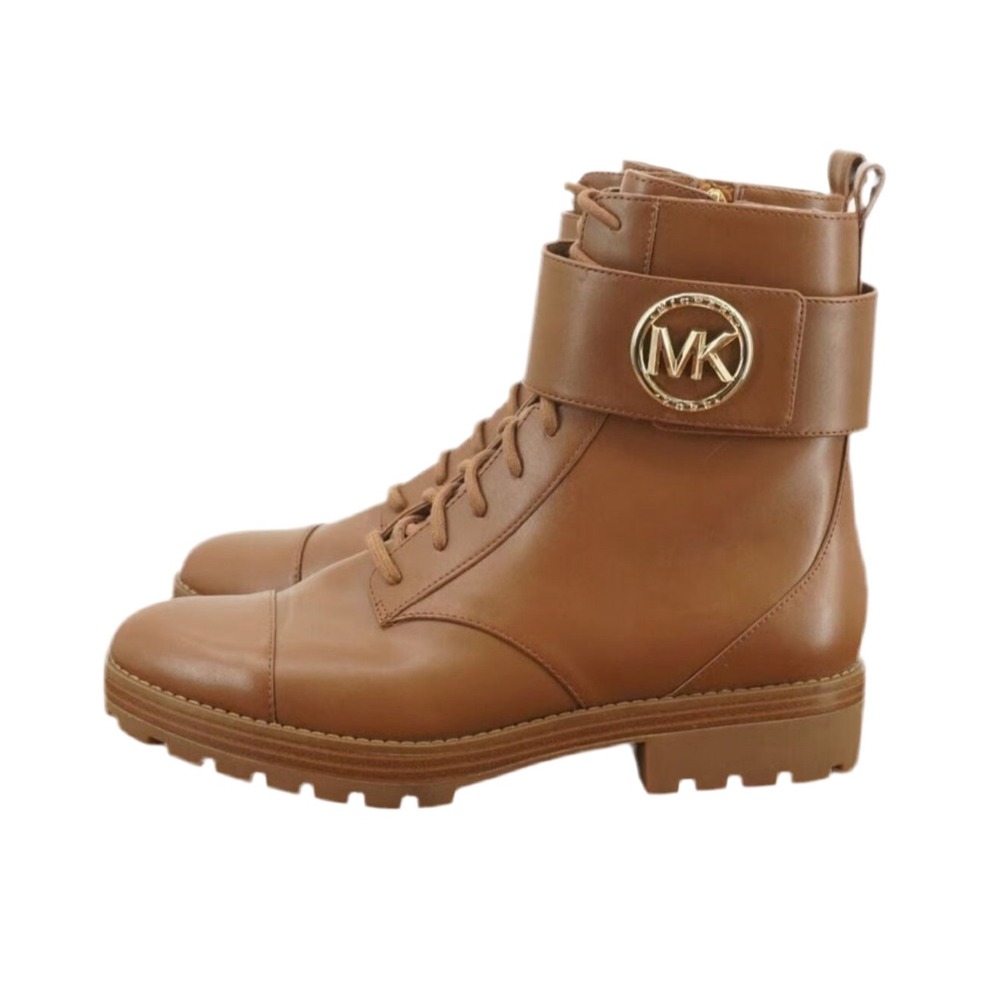 New! Michael Kors Women Tatum
Vegan Leather MK Logo Combat Boots size 7 $225